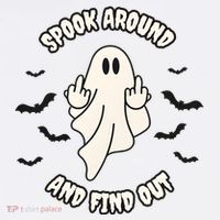 Spook Around And Find Out Halloween Ghost Ghoul Flatbill Hat