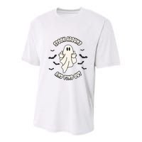 Spook Around And Find Out Halloween Ghost Ghoul Youth Performance Sprint T-Shirt