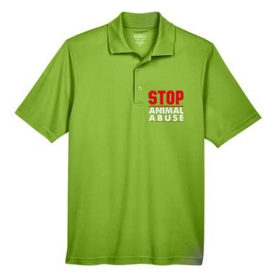 Stop Animal Abuse Stop Violence Agaist Animal Men's Origin Performance Pique Polo