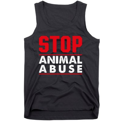 Stop Animal Abuse Stop Violence Agaist Animal Tank Top