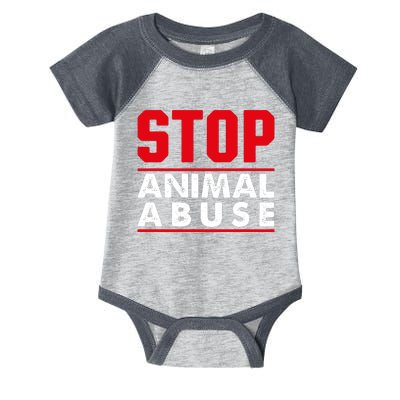 Stop Animal Abuse Stop Violence Agaist Animal Infant Baby Jersey Bodysuit