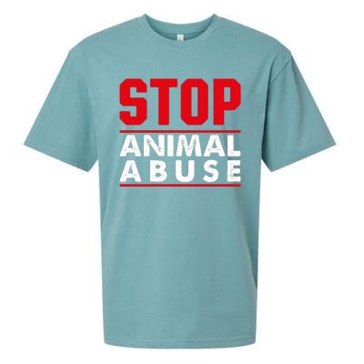 Stop Animal Abuse Stop Violence Agaist Animal Sueded Cloud Jersey T-Shirt