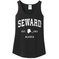 Seward Alaska Ak Vintage Established Athletic Sports Design Ladies Essential Tank