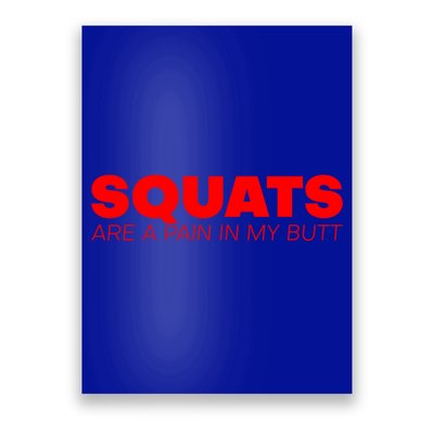 Squats Are A Pain In My Butt Meaningful Gift Poster