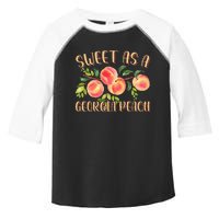 Sweet As A Georgia Peach Funny Southern Georgia Toddler Fine Jersey T-Shirt