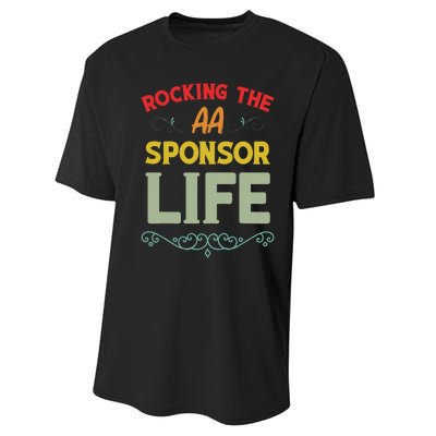 Sobriety Anniversary Aa Na Sponsorship Clean Aa Sponsor Performance Sprint T-Shirt