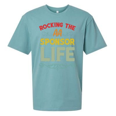 Sobriety Anniversary Aa Na Sponsorship Clean Aa Sponsor Sueded Cloud Jersey T-Shirt