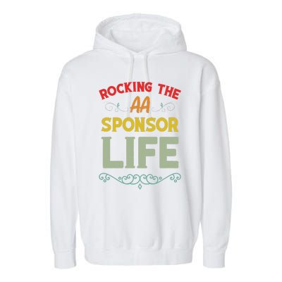 Sobriety Anniversary Aa Na Sponsorship Clean Aa Sponsor Garment-Dyed Fleece Hoodie