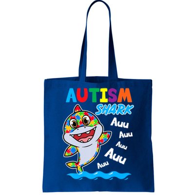 Shark Autism Awareness Puzzle Funny Meaningful Gift Tote Bag