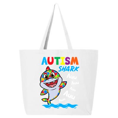 Shark Autism Awareness Puzzle Funny Meaningful Gift 25L Jumbo Tote