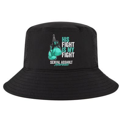 Sexual Assault Awareness Month Boxing Gloves Teal Ribbon Cool Comfort Performance Bucket Hat