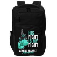 Sexual Assault Awareness Month Boxing Gloves Teal Ribbon Impact Tech Backpack