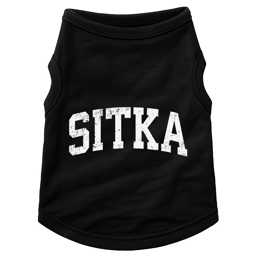 Sitka Alaska Ak Vintage Athletic Sports Doggie Tank