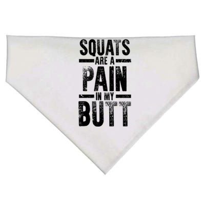 Squats Are A Pain In My Butt Funny Fitness Gym Lovers Gift USA-Made Doggie Bandana