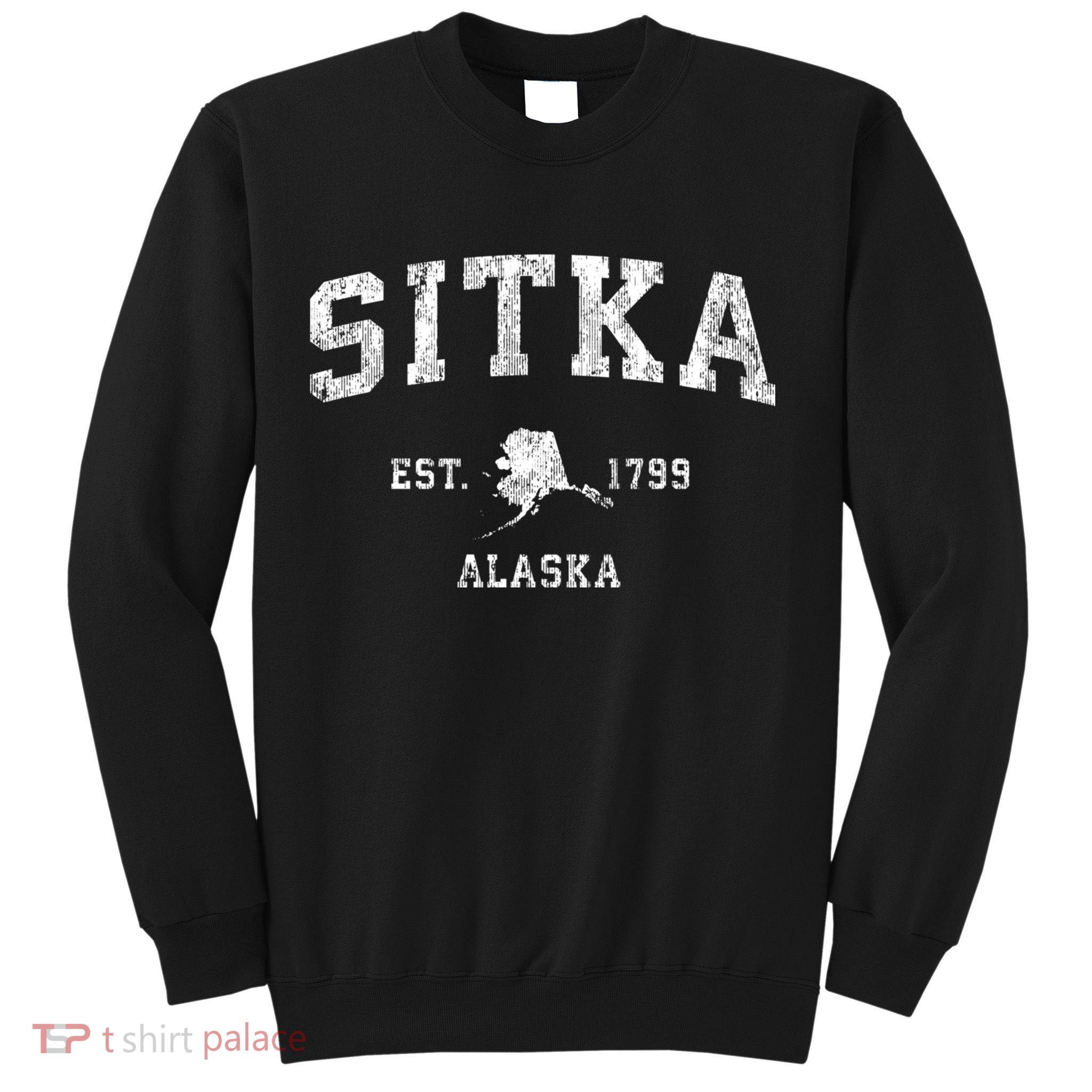 Sitka Alaska Ak Vintage Established Athletic Sports Design Sweatshirt