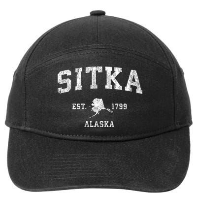 Sitka Alaska Ak Vintage Established Athletic Sports Design 7-Panel Snapback Hat