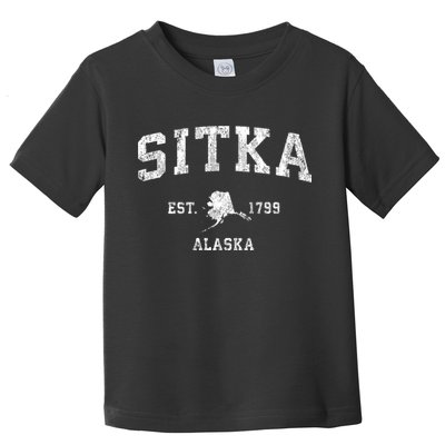 Sitka Alaska Ak Vintage Established Athletic Sports Design Toddler T-Shirt