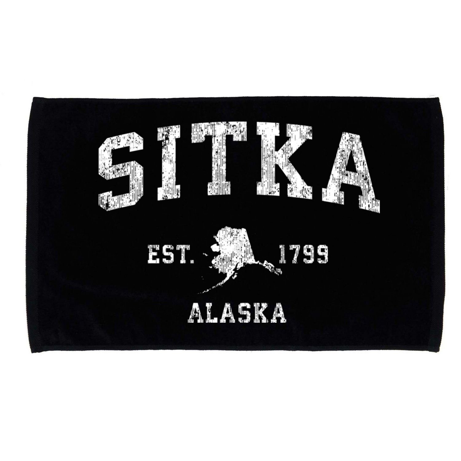 Sitka Alaska Ak Vintage Established Athletic Sports Design Microfiber Hand Towel