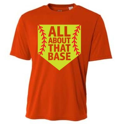 Softball All About That Base Cute Mom Coach Softball Player Gift Cooling Performance Crew T-Shirt