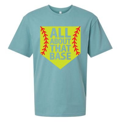 Softball All About That Base Cute Mom Coach Softball Player Gift Sueded Cloud Jersey T-Shirt