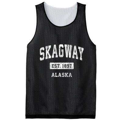 Skagway Alaska Ak Vintage Sports Established Design Mesh Reversible Basketball Jersey Tank