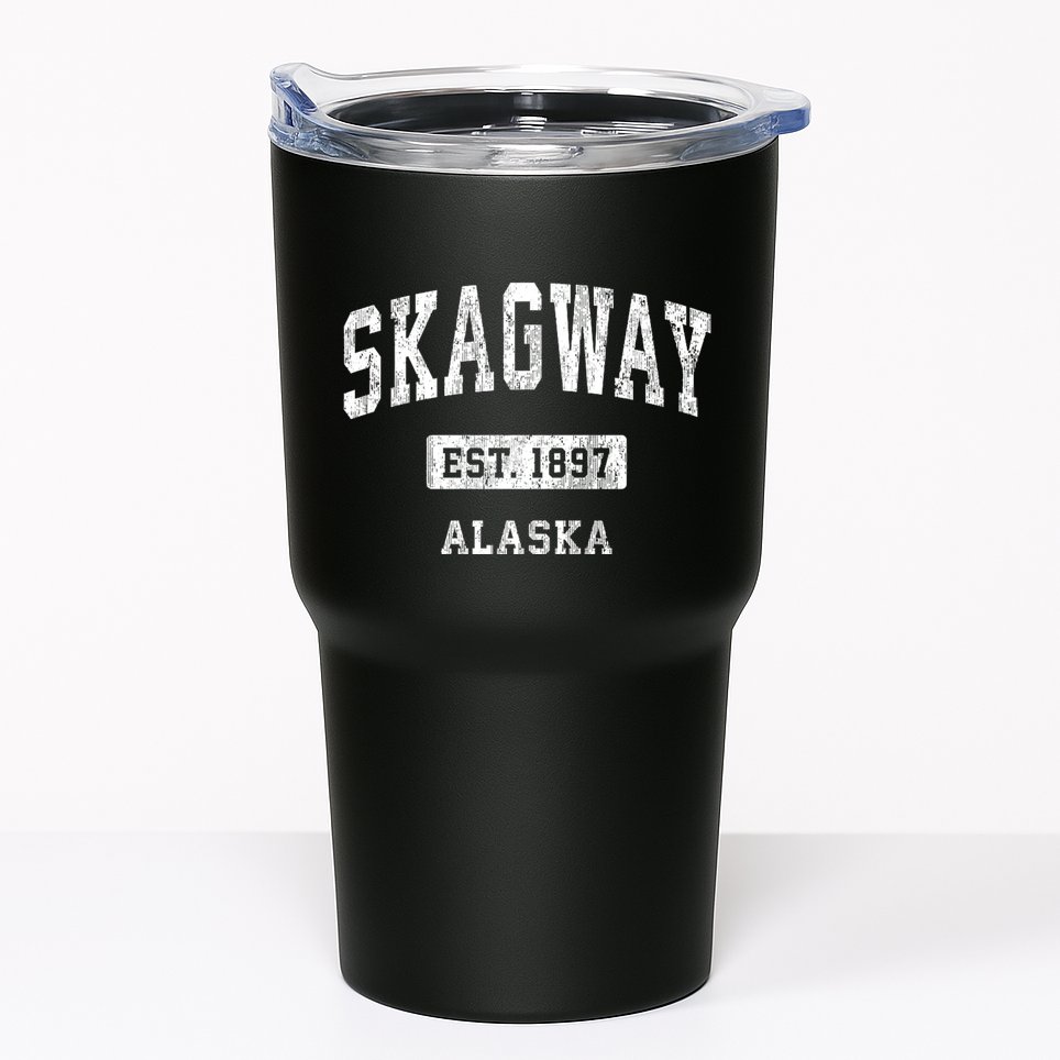 Skagway Alaska Ak Vintage Sports Established Design Tumbler