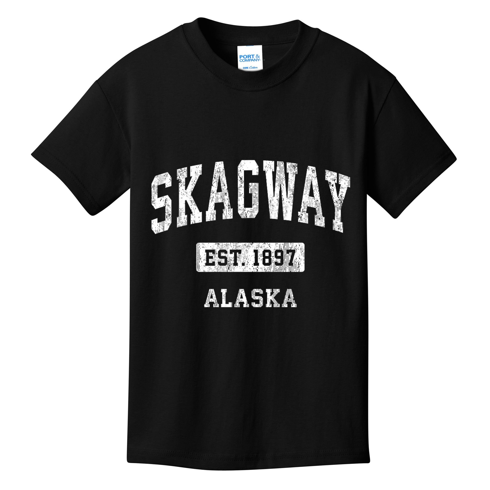 Skagway Alaska Ak Vintage Sports Established Design Kids T-Shirt