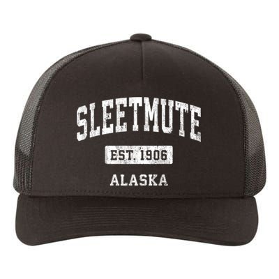 Sleetmute Alaska Ak Vintage Sports Established Design Yupoong Adult 5-Panel Trucker Hat