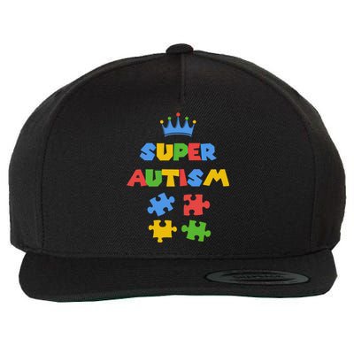 Super Autism Autism Superhero Autism Is My Super Power Meaningful Gift Wool Snapback Cap