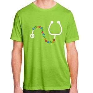 Stethoscope Autism Awareness Medical Rn Nurse Doctor Funny Gift Adult ChromaSoft Performance T-Shirt