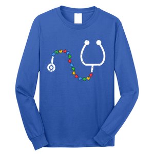 Stethoscope Autism Awareness Medical Rn Nurse Doctor Funny Gift Long Sleeve Shirt