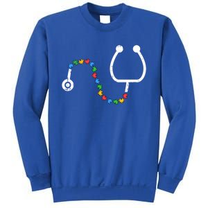 Stethoscope Autism Awareness Medical Rn Nurse Doctor Funny Gift Sweatshirt