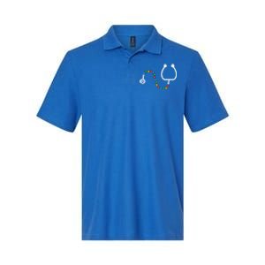 Stethoscope Autism Awareness Medical Rn Nurse Doctor Funny Gift Softstyle Adult Sport Polo