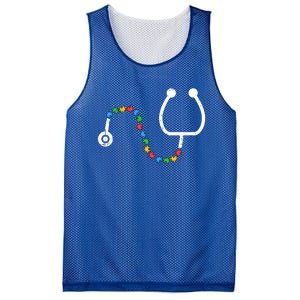 Stethoscope Autism Awareness Medical Rn Nurse Doctor Funny Gift Mesh Reversible Basketball Jersey Tank