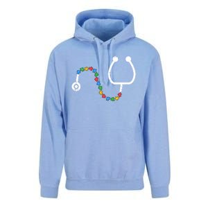 Stethoscope Autism Awareness Medical Rn Nurse Doctor Funny Gift Unisex Surf Hoodie