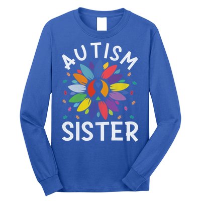 Sunflower Autism Awareness Day Matching Family Autism Sister Gift Long Sleeve Shirt