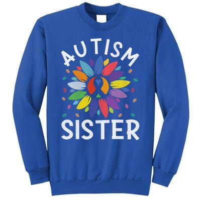 Sunflower Autism Awareness Day Matching Family Autism Sister Gift Sweatshirt