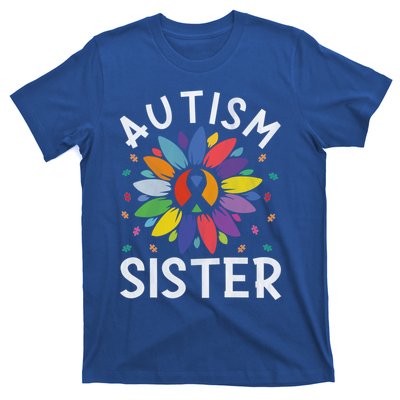 Sunflower Autism Awareness Day Matching Family Autism Sister Gift T-Shirt