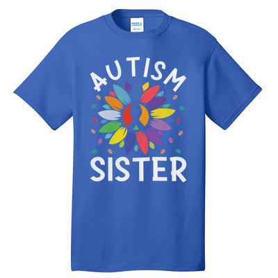 Sunflower Autism Awareness Day Matching Family Autism Sister Gift Tall T-Shirt