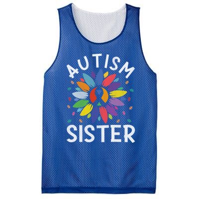 Sunflower Autism Awareness Day Matching Family Autism Sister Gift Mesh Reversible Basketball Jersey Tank