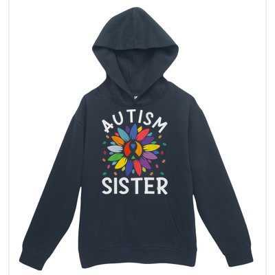 Sunflower Autism Awareness Day Matching Family Autism Sister Gift Urban Pullover Hoodie