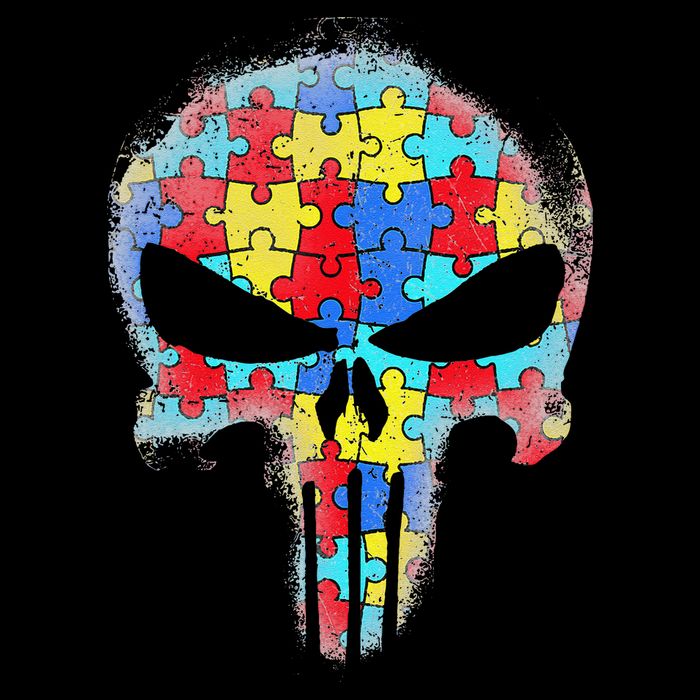 Skull Autism Awareness Tee Mom Dad Autism Impact Tech Backpack
