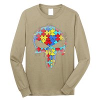 Skull Autism Awareness Tee Mom Dad Autism Long Sleeve Shirt