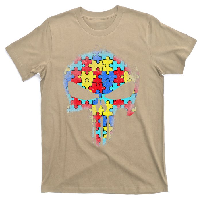 Skull Autism Awareness Tee Mom Dad Autism T-Shirt