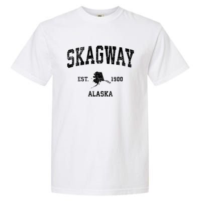 Skagway Alaska Ak Vintage Sports Garment-Dyed Heavyweight T-Shirt