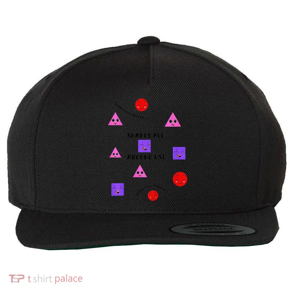 Shapes All Around Us Wool Snapback Cap