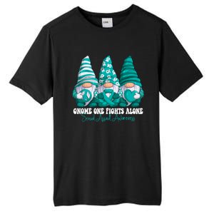 Sexual Assault Awareness Month Teal Ribbon Gnomies Support Tall Fusion ChromaSoft Performance T-Shirt