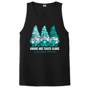 Sexual Assault Awareness Month Teal Ribbon Gnomies Support PosiCharge Competitor Tank