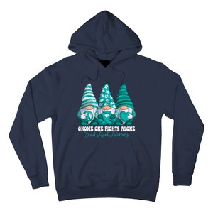 Sexual Assault Awareness Month Teal Ribbon Gnomies Support Hoodie