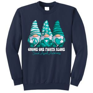 Sexual Assault Awareness Month Teal Ribbon Gnomies Support Sweatshirt